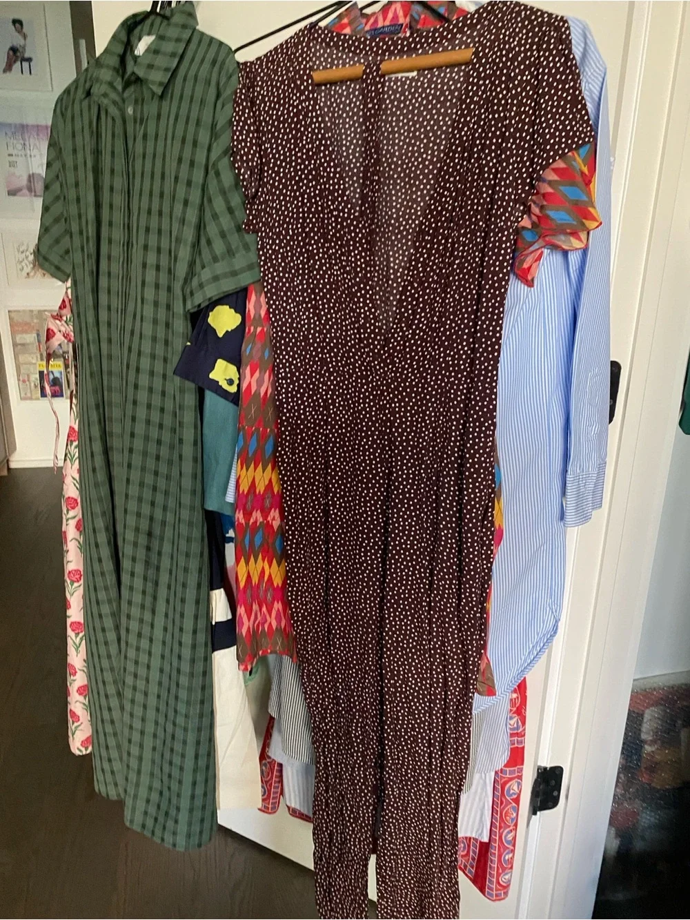 Abercrombie & Fitch Burgundy/Wine Polka Dot Jumpsuit - Size Small